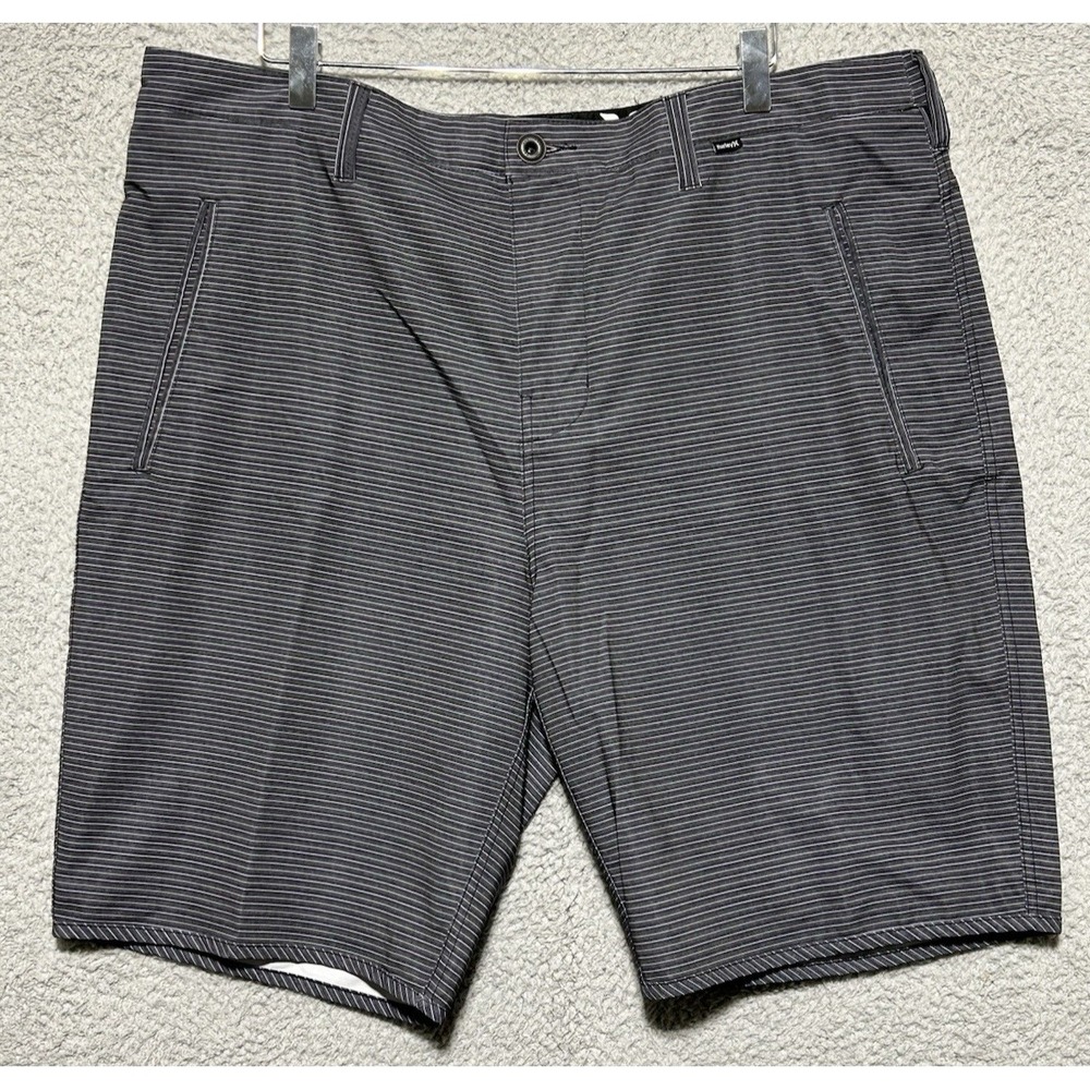 Hurley Shorts Mens 38 Phantom Hybrid‎ Gray Board Trunks Chino Surfer Amphibious